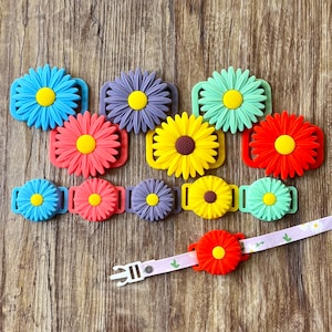 AirTag Holder for Cat/Dog Collars | Silicone Water Daisy | cute collar accessories