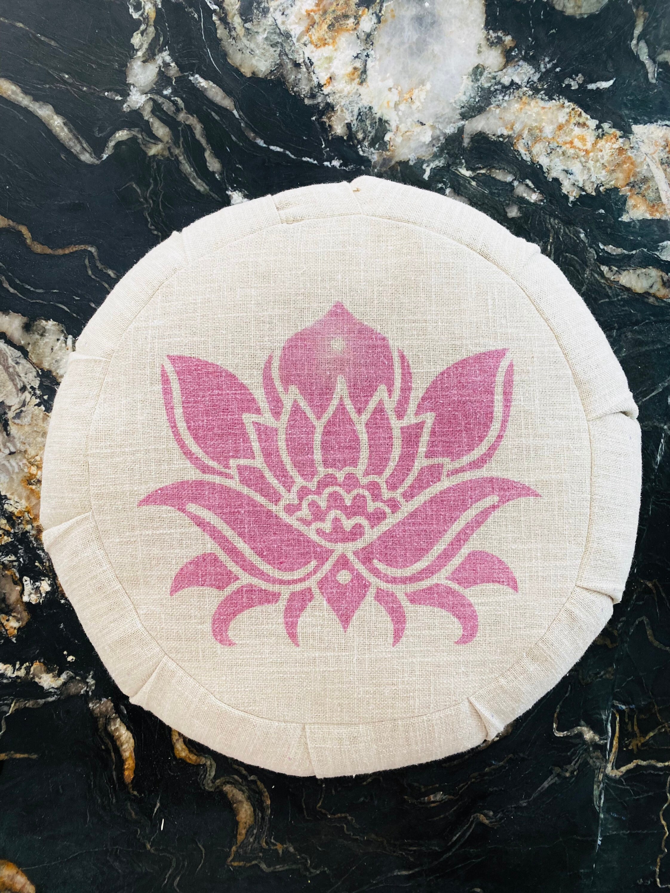 Zafu Coussin Méditation Yoga d'assise d'épeautre Bien Être Enfant Pouf Rond Petit Zafu