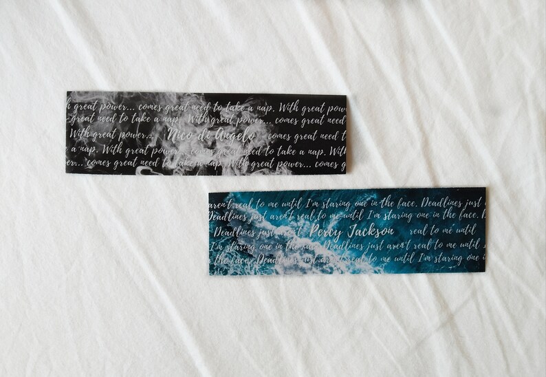 percy jackson mini bookmarks etsy