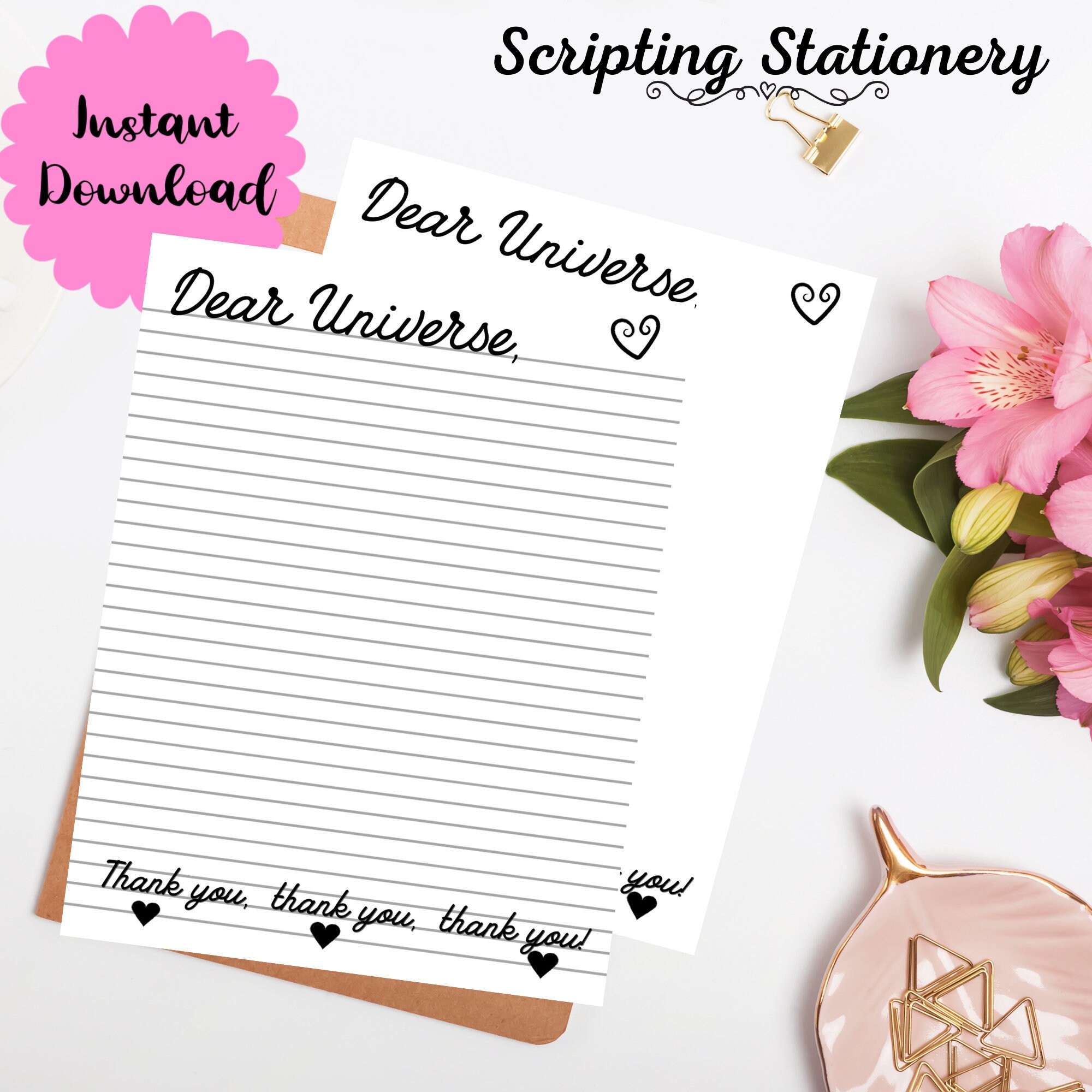 Manifestation Tool How To Script A Letter To The Universe Etsy UK