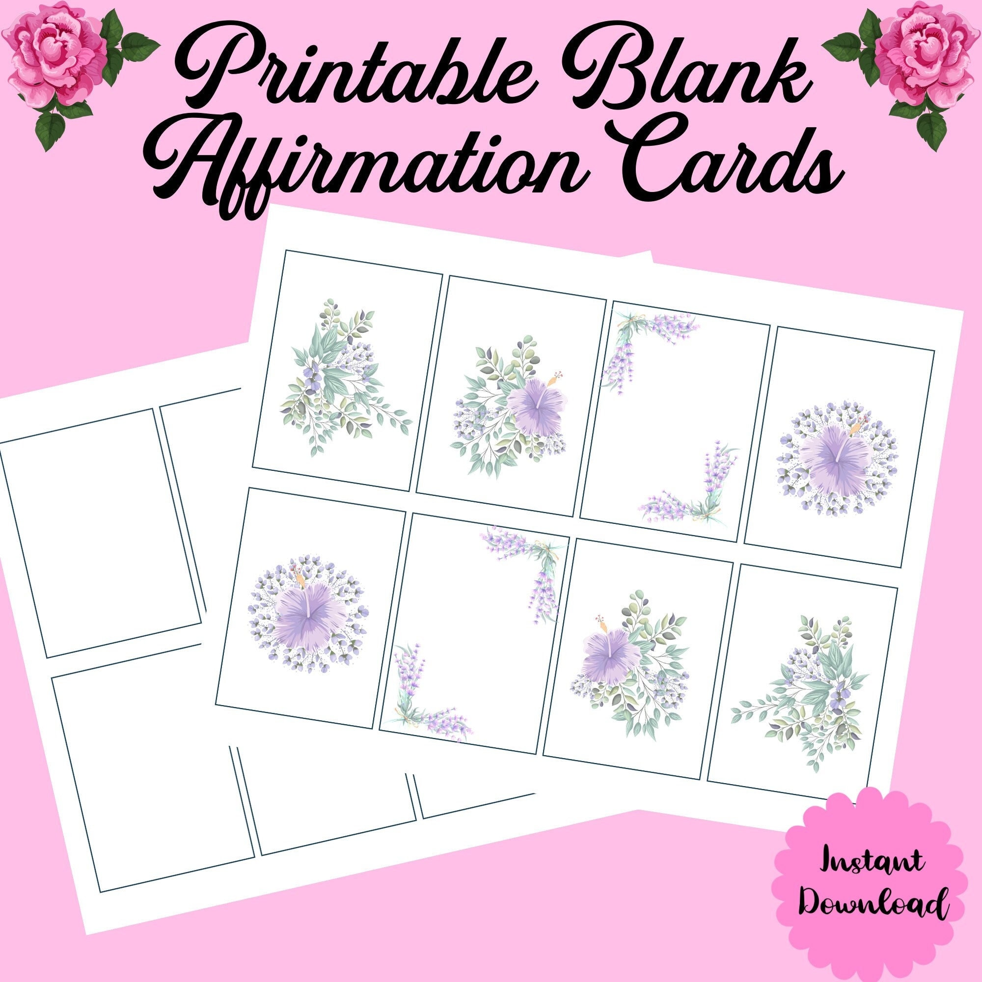 Blank Affirmation Cards - Etsy