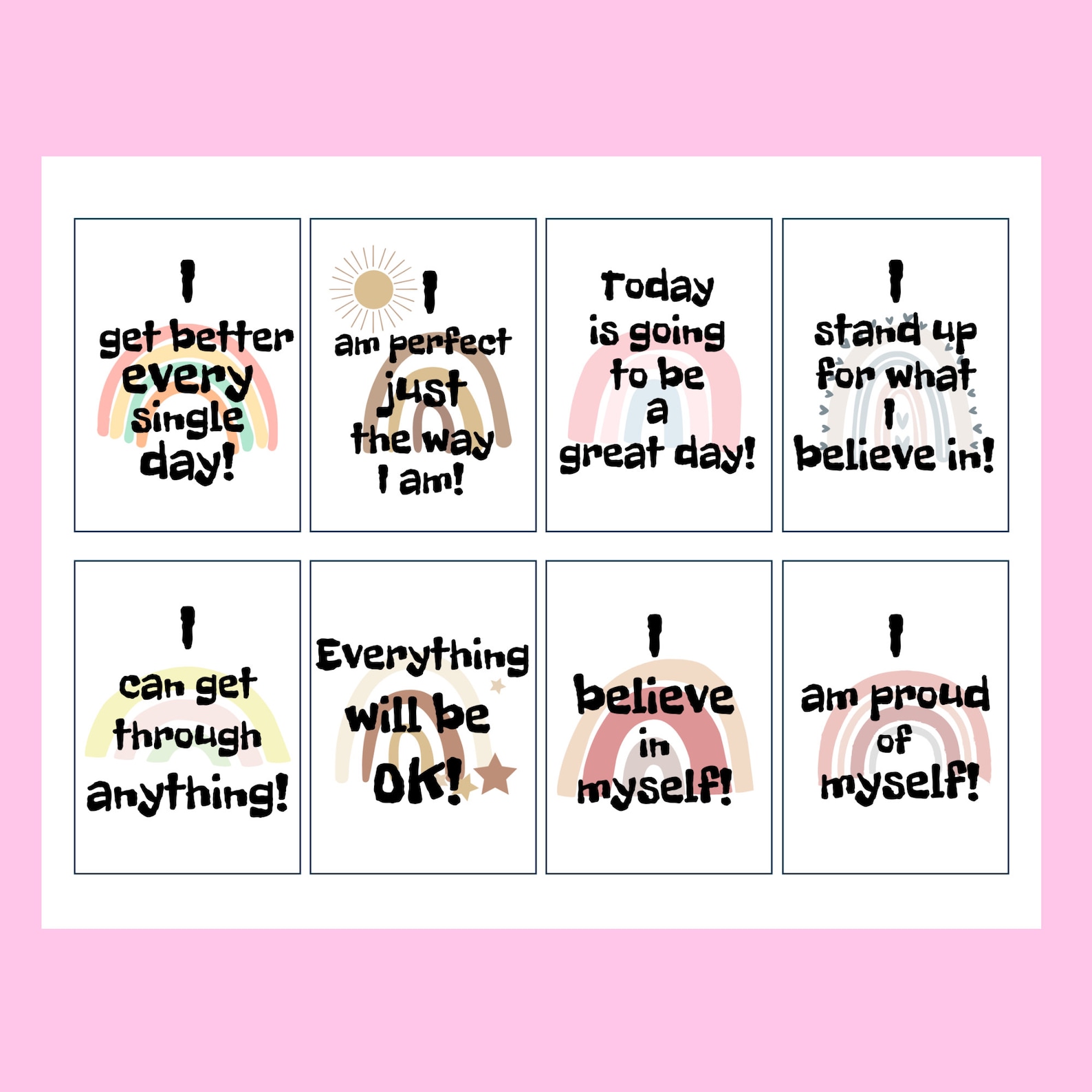 Free Printable Affirmation Cards For Teachers