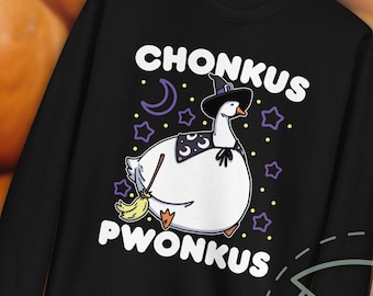 Honkus Ponkus Sweatshirt Funny Halloween 2021 Costume Sweater Honkus Ponkus Parody Chonkus Pwonkus Funny Halloween Party Goose or Duck