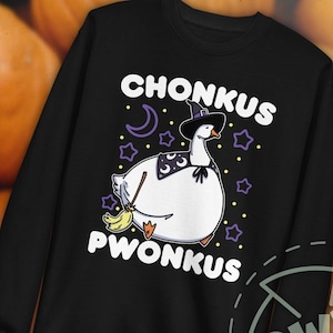 Honkus Ponkus Sweatshirt, Funny Halloween 2021 Costume Sweater, Honkus Ponkus Parody Chonkus Pwonkus Funny Halloween Party Goose or Duck