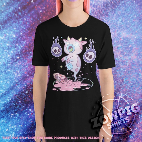 Kawaii Pastel Goth Aesthetic Creepy Cute Strawberry Milk Ghost Etsy