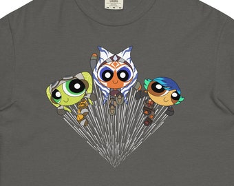 Rebels PowerPuff Girl Crossover Unisex garment-dyed heavyweight t-shirt