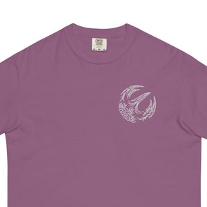 White Phoenix Embroidered Comfort Colors T-shirt