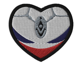 Omega Heart Embroidered patches
