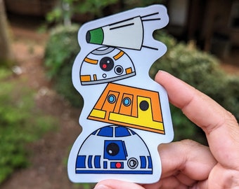 Droid Head Stack Sticker