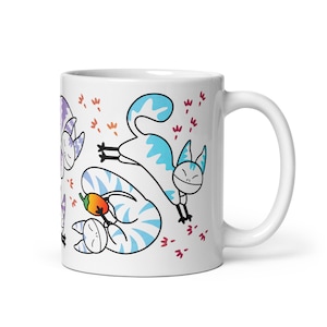 Colorful Lothcats White glossy mug