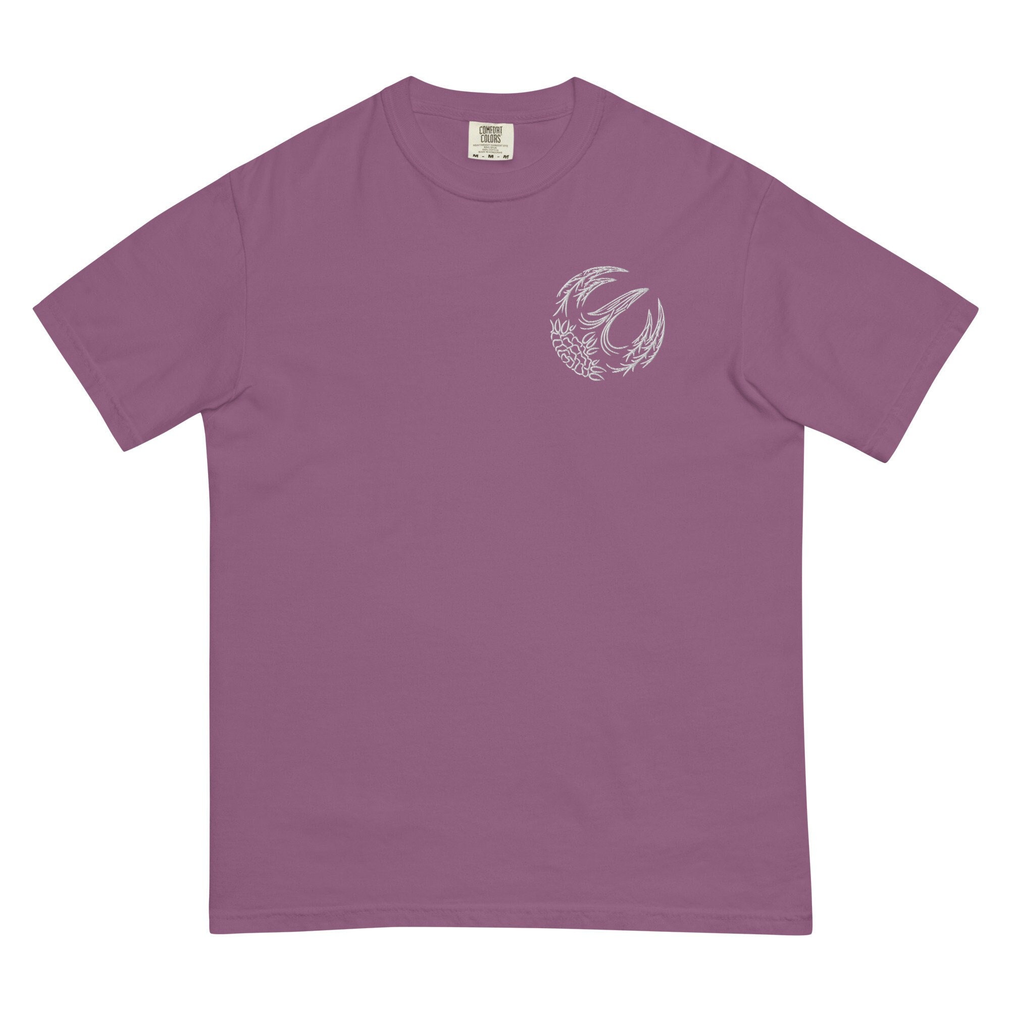 White Phoenix Embroidered Comfort Colors T-shirt