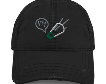 D-O Embroidered Distressed Dad Hat