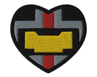 Tech Heart Embroidered patches
