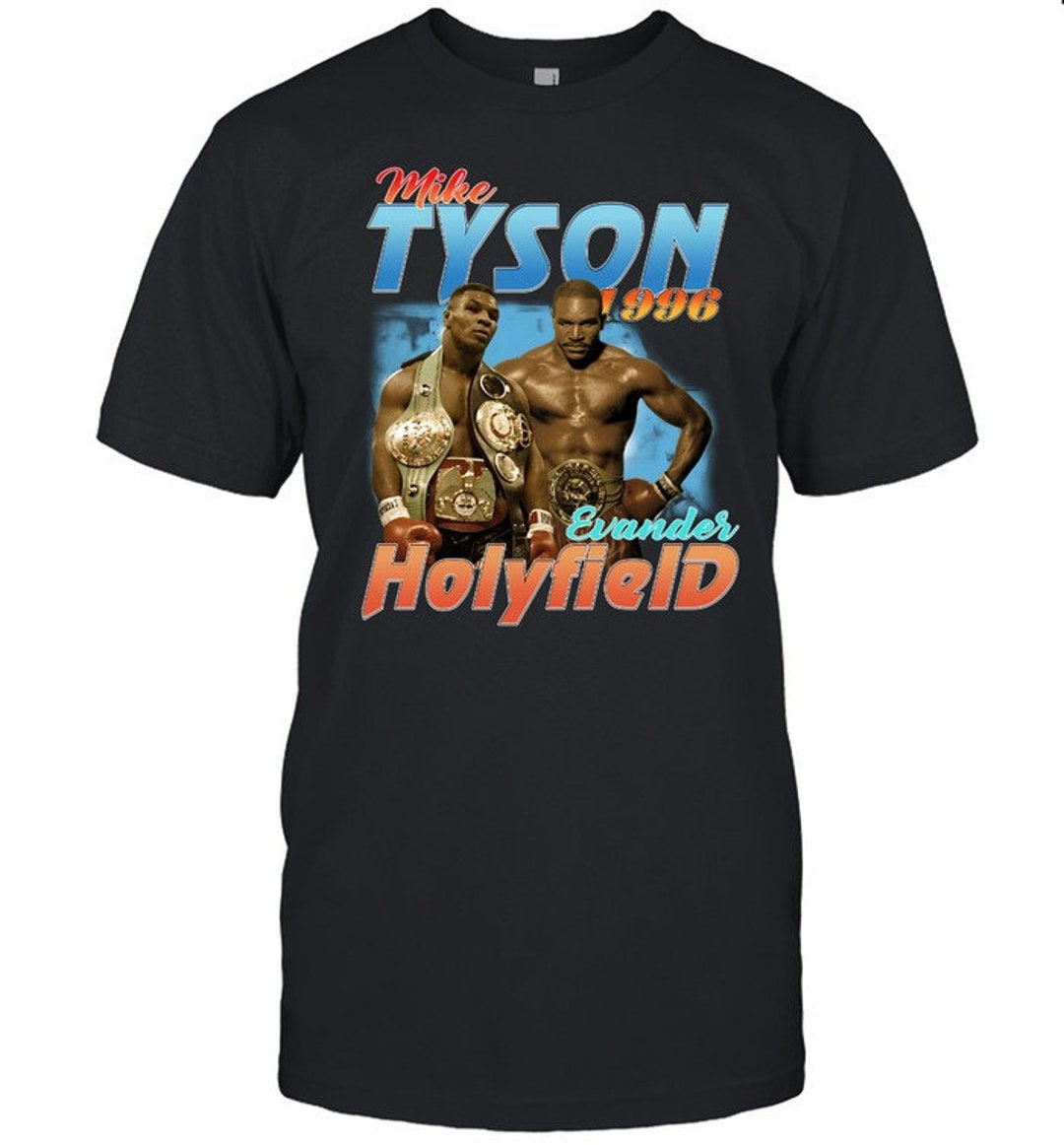 Vintage Bootleg Style Mike Tyson Evander Holyfield Shirt, Mike Tyson Boxing Tshirt, 90s Graphic