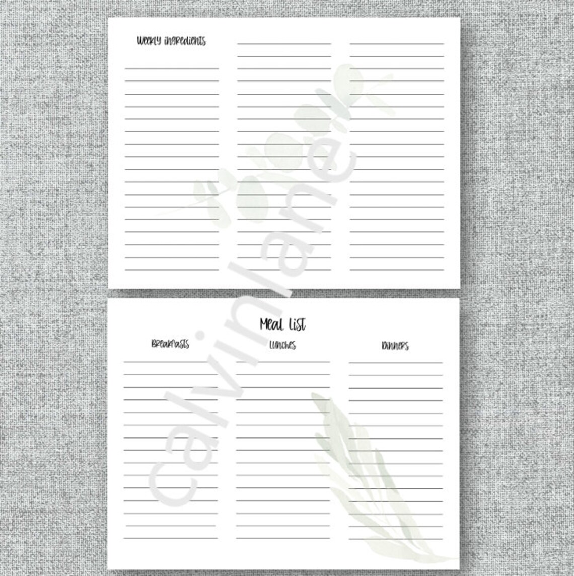 Printable Meal Planner Meal Prep Planner Meal Planning Etsy