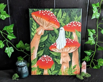 Among the mushroom-Acrylic painting