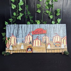 Haunted circus painting