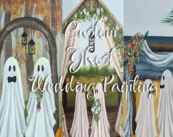 Custom Ghost Wedding Photos-Acrylic painting