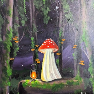 Lonely mushroom ghoul Acrylic painting image 2