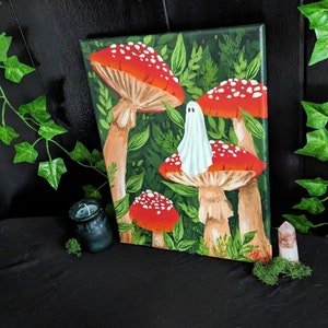 Among the mushroom-Acrylic painting image 2