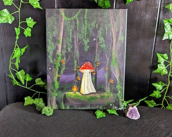 Lonely mushroom ghoul- Acrylic painting