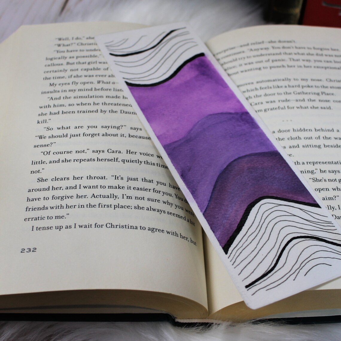 Purple Abstract Watercolor bookmark | Etsy