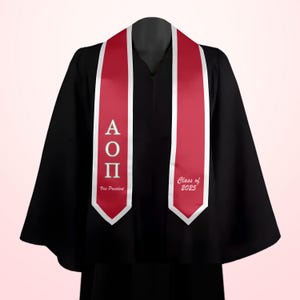 Estola de graduación personalizada para hermandad o fraternidad