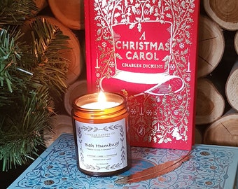 Book Lover Gift Box + Literary Locations Bookish Candle - A Christmas Carol Candle / Bah Humbug Candle / Literary Candle / Gift for Readers