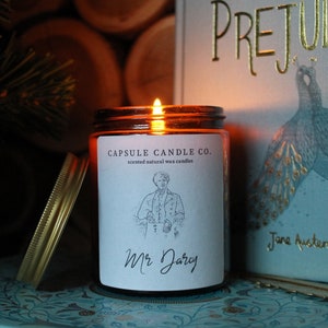 Book Lover Gift Box incl Bookish Candle - Mr Darcy Candle Jane Austen / Pride and Prejudice Candle / Literary Candle / Gift for Readers