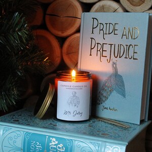 Book Lover Gift Box incl Bookish Candle Mr Darcy Candle Jane Austen / Pride and Prejudice Candle / Literary Candle / Gift for Readers image 2