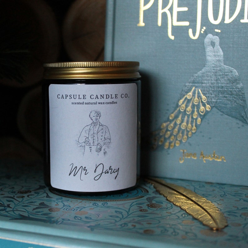 Book Lover Gift Box incl Bookish Candle Mr Darcy Candle Jane Austen / Pride and Prejudice Candle / Literary Candle / Gift for Readers image 4