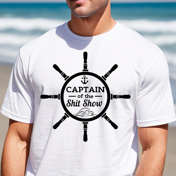 Captain of the Shit Show Unisex T-Shirt, Day Drinking Shirt, Boating Tee, Shirt for Boat Lover, Funny Boat Shirts, Multiple Colors Available