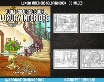 Download Interior Coloring Etsy