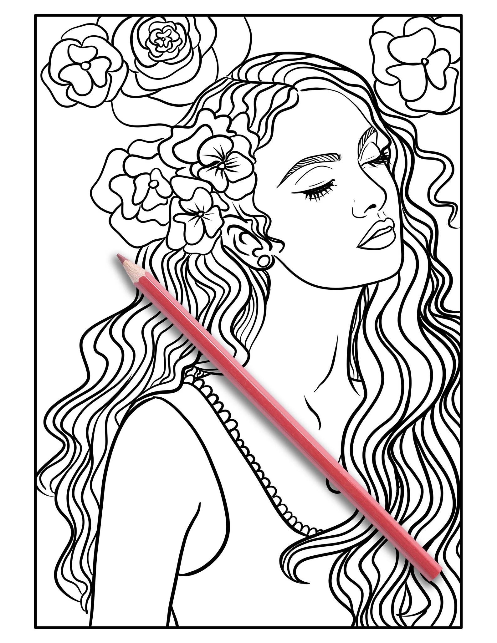Ava Browne Coloring Books Beautiful Women Adult Coloring - Etsy