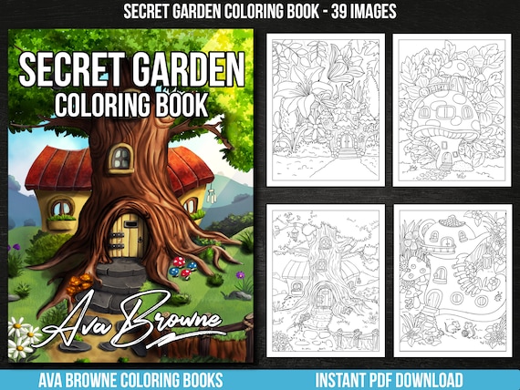 Download Ava Browne Coloring Books Secret Garden Coloring Book Adult Etsy
