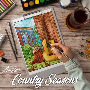 Ava Browne Coloring Books | 100 Pages Country Seasons Coloring Book ...