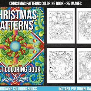 Ava Browne Coloring Books | Christmas Patterns Coloring Book, Adult Coloring Book Gift For Women, And Girls. PDF DOWNLOAD Winter Holiday