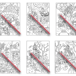 Peut inclure: Six pages &agrave; colorier en noir et blanc repr&eacute;sentant des sc&egrave;nes d'Halloween. Chaque page pr&eacute;sente une maison effrayante diff&eacute;rente, notamment une maison dans un arbre, une maison avec un toit en forme de champignon et un ch&acirc;teau hant&eacute;. Les pages sont parfaites pour que les enfants puissent les colorier et profiter de la saison d'Halloween.