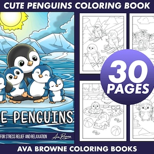 Penguin Coloring Book for Adults: Stress-relief Coloring Book For Grown-ups  – Balloon Publishing – Häftad