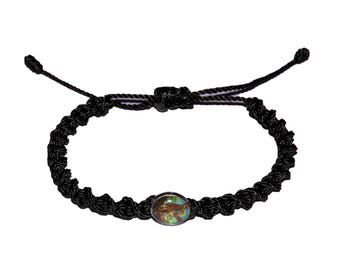 St. Michael Archangel Bracelet (Black String) • Simple Spiritual Protection Charm / Unisex Bracelet / Faith-Inspired Gift / San Miguel