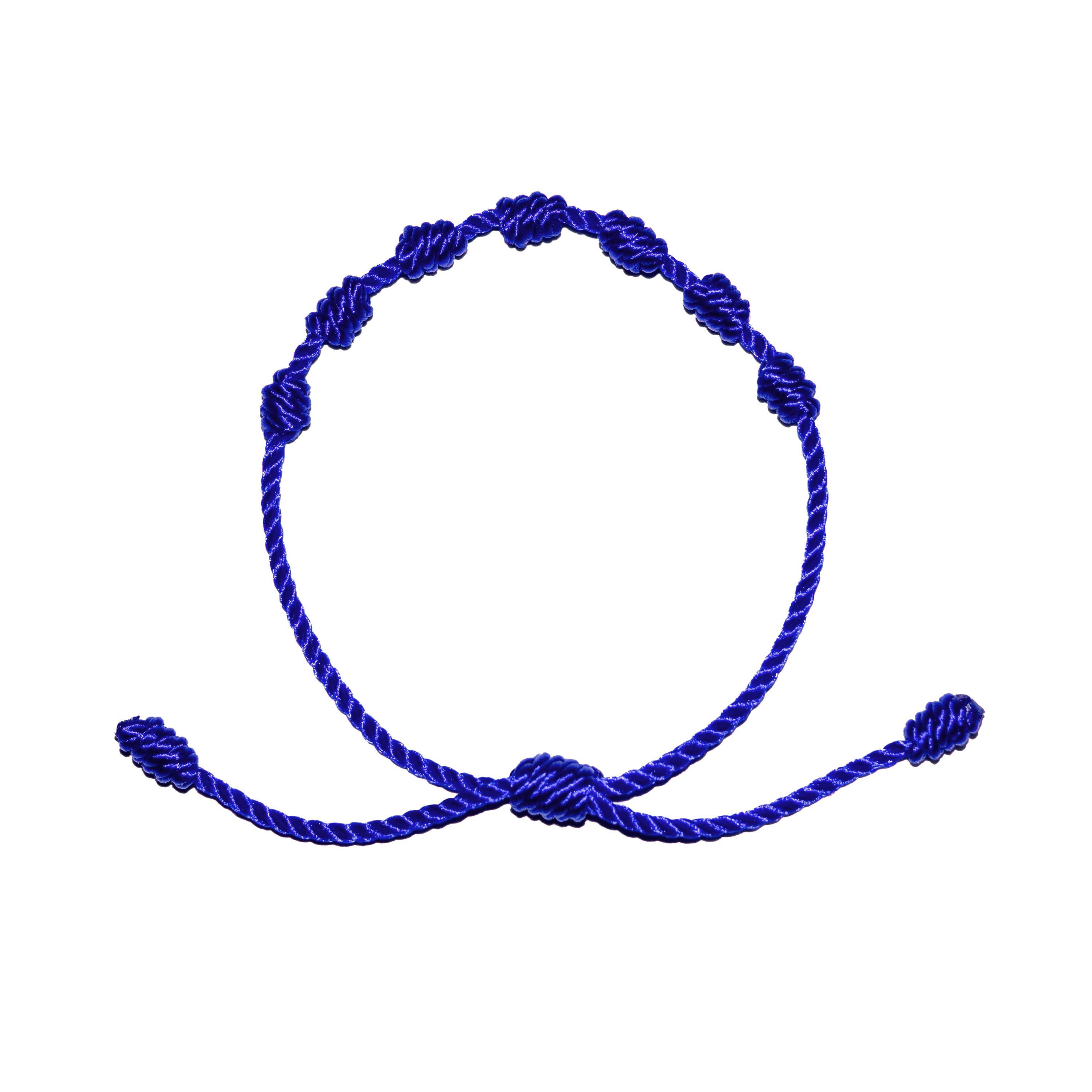Blue Knotted Rosary Handmade Bracelet • Protection Bracelet