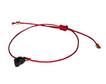 Minimalist Black Azabache Bracelet - Anklet • Protective Evil Eye Hand Jewelry / Adjustable Handmade Azabache Bracelet