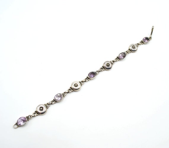 Amethyst Bracelet in Silver, Faceted Amethyst - image 5