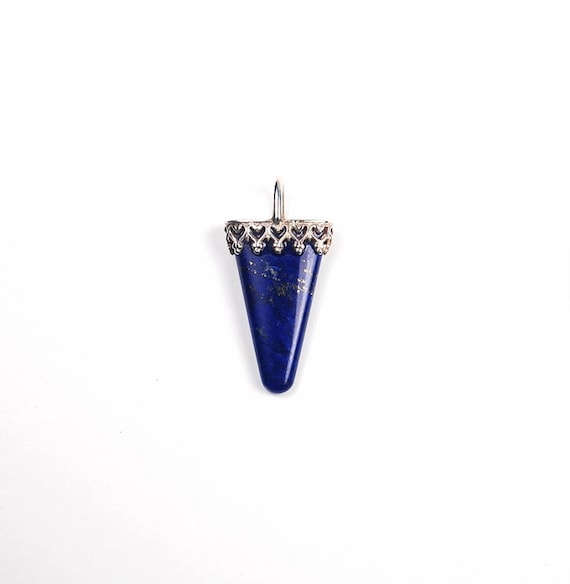 Lapis Pendant, AA Grade Lapis Lazuli, Sterling Sil