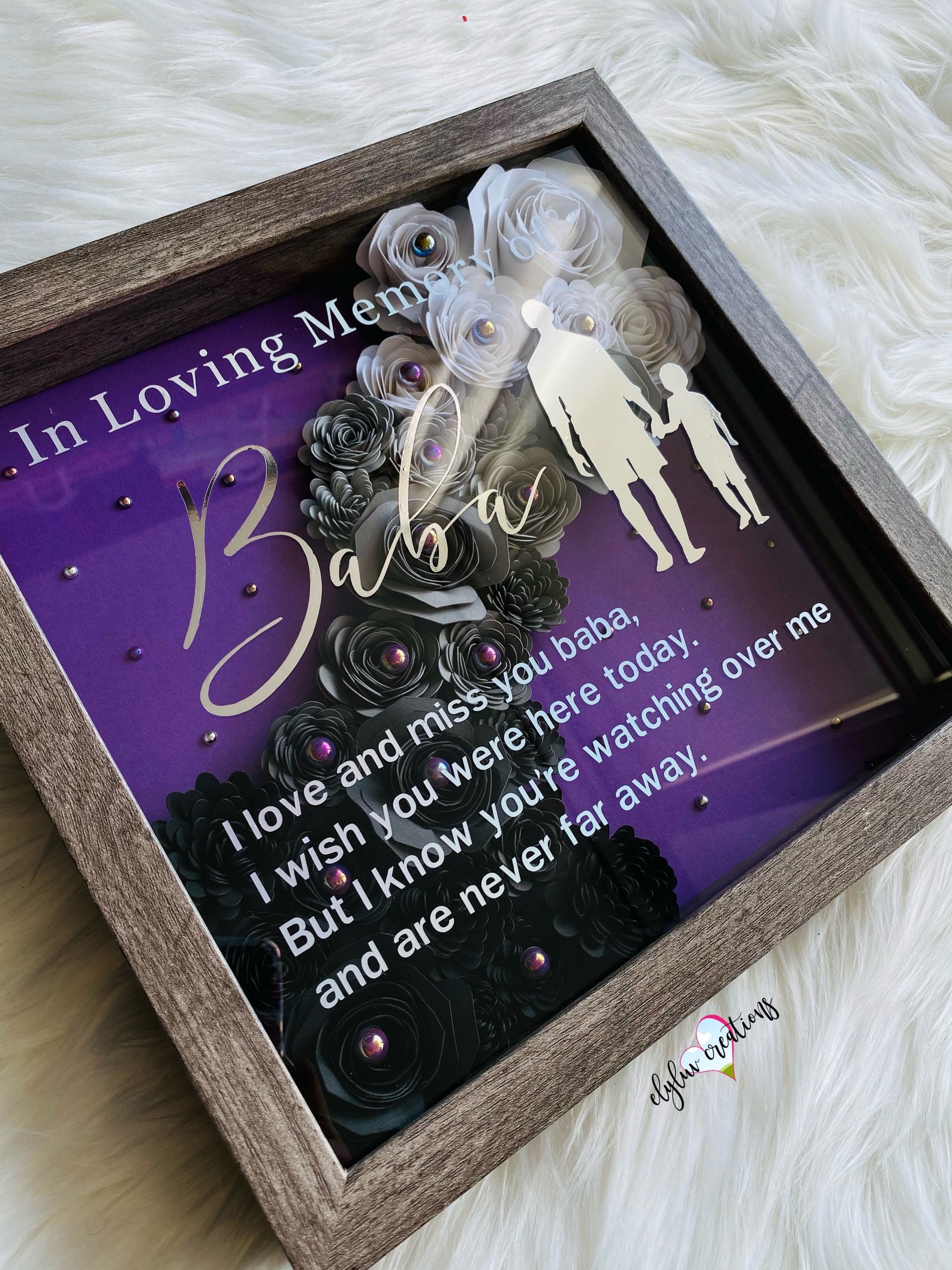 In Loving Memory Shadow box Personalized Shadow Box Custom Etsy