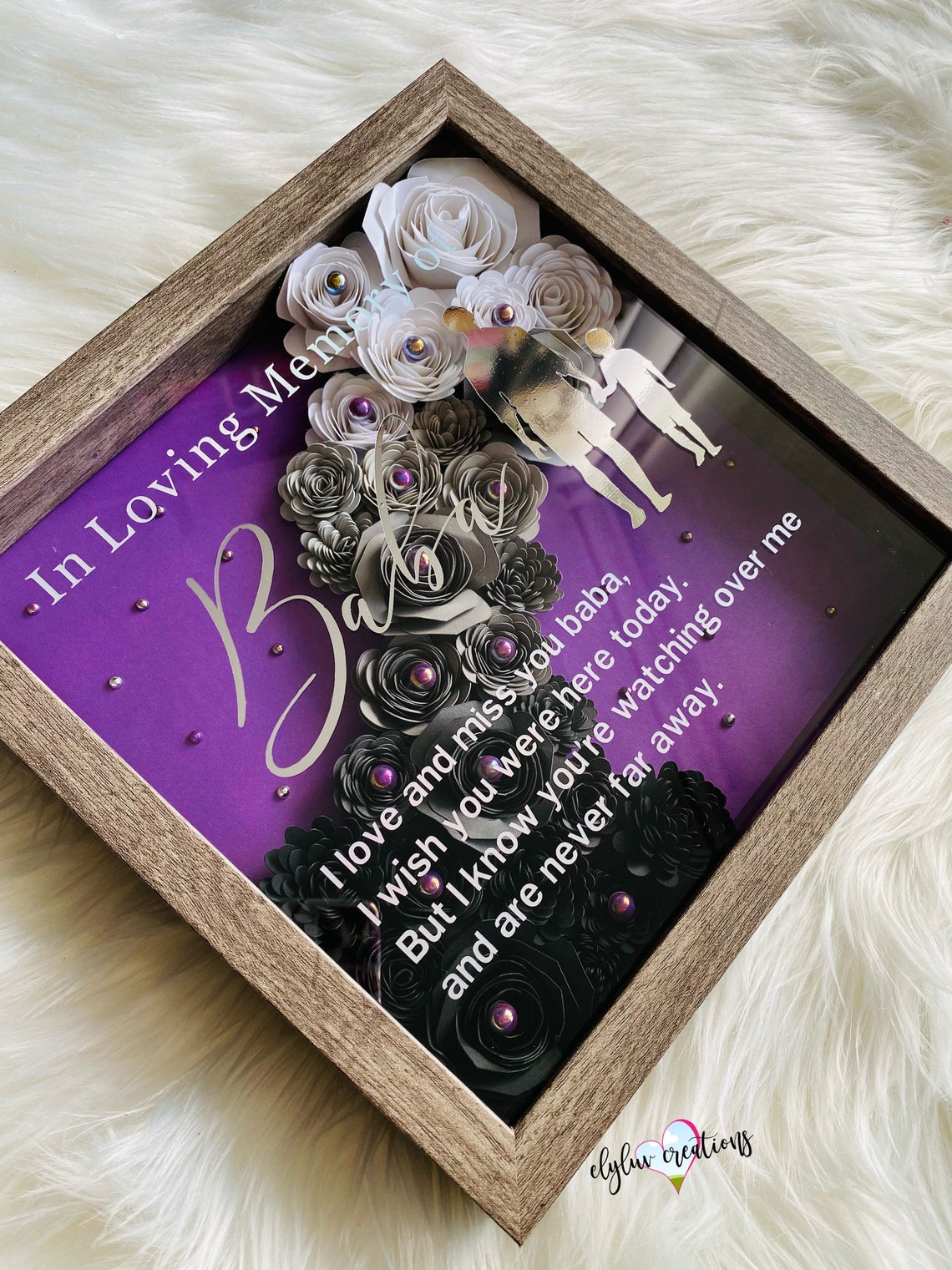 In Loving Memory Shadow box Personalized Shadow Box Custom Etsy