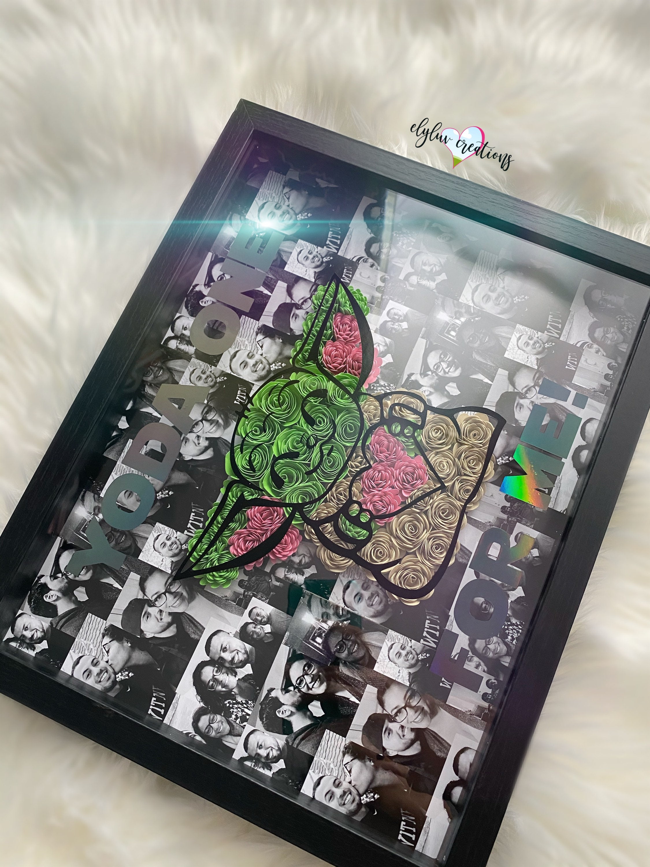 Baby Yoda Shadow Box Personalized Shadow Box Custom Shadow Etsy