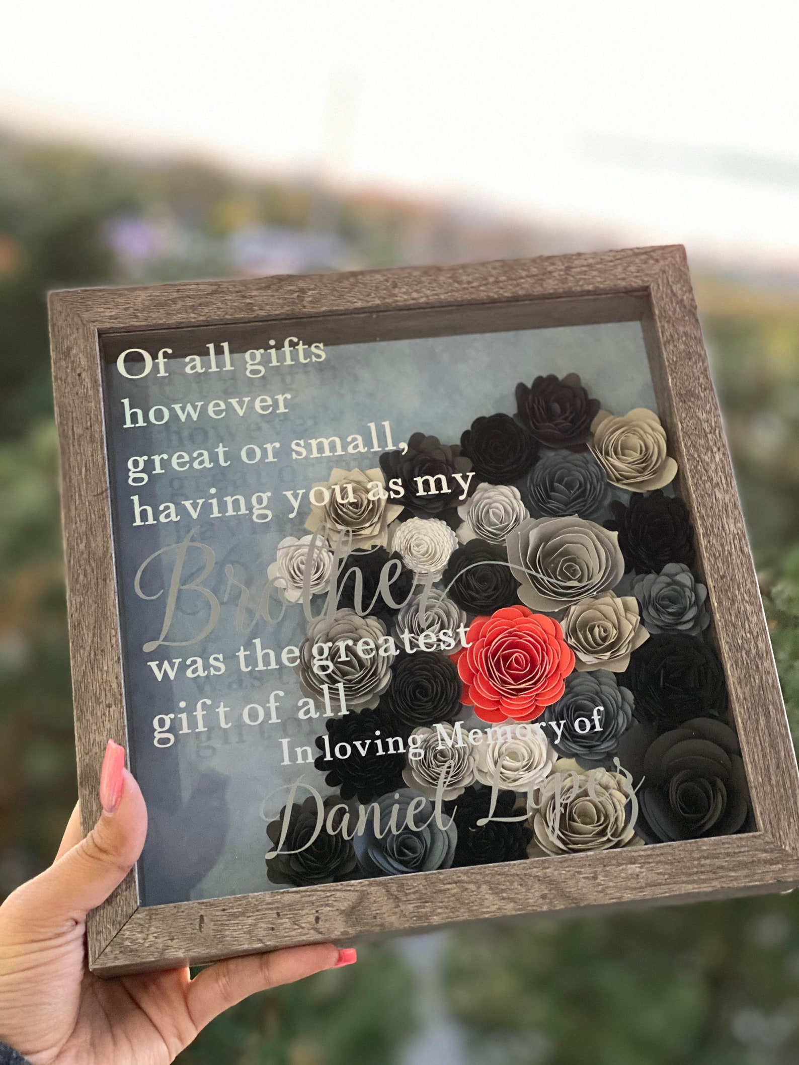In Loving Memory Shadow box Personalized Shadow Box Custom Etsy