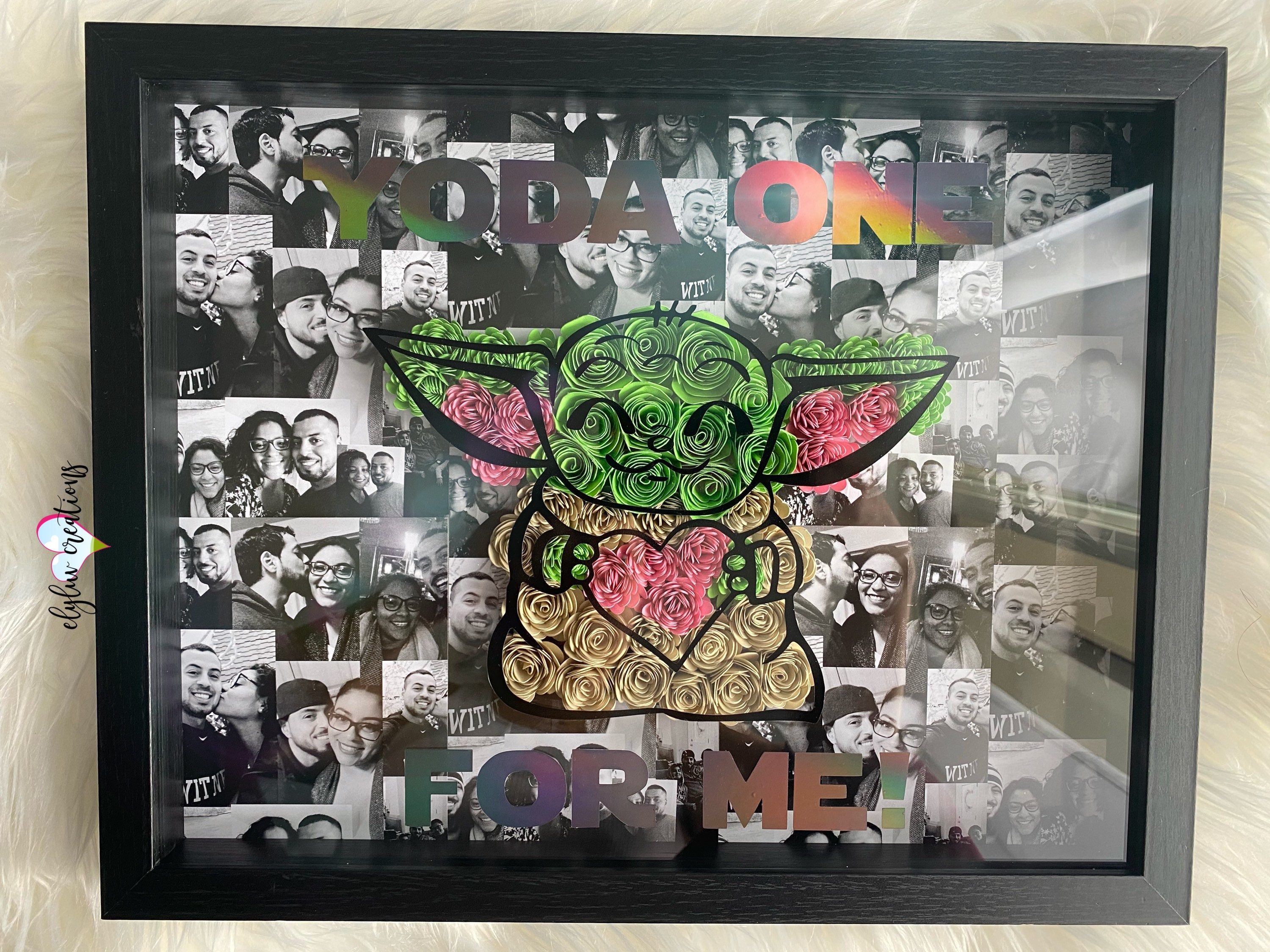 Baby Yoda Shadow Box Personalized Shadow Box Custom Shadow Etsy