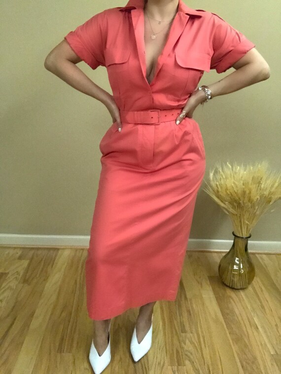 1980s Utility Shirt Dress
